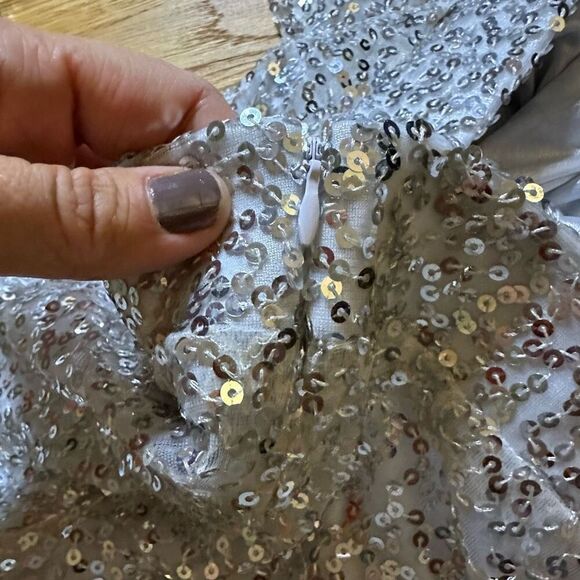 Free people silver sequin flare pants large - Picture 7 of 10